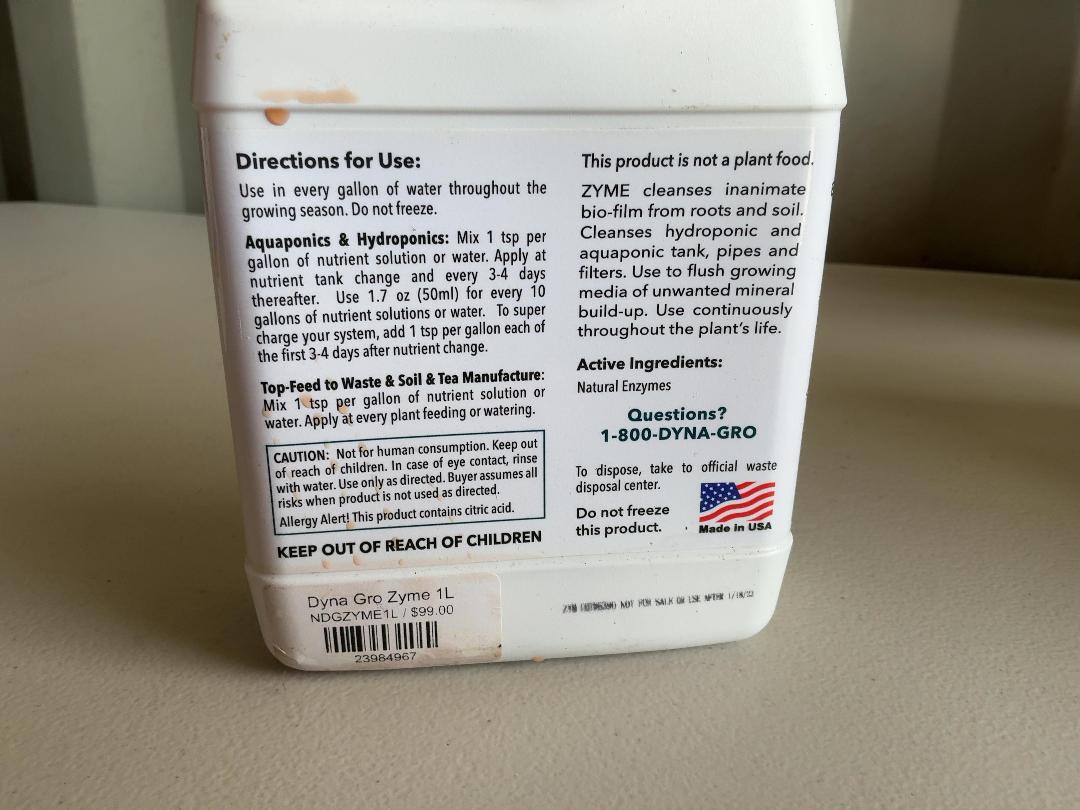 Photo '3' of 4x Dyna-Gro Zyme Cleaner (946ml)