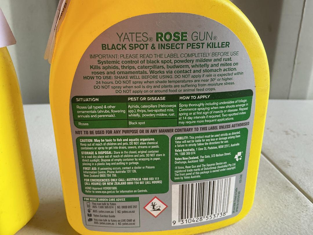 Photo '3' of 2x Yate's Rose Gun (750ml)