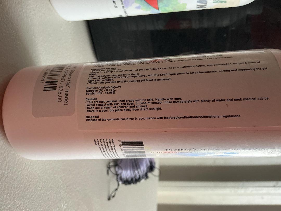 Photo '4' of 5x Bioleaf Liqua Down pH Lower Solution (500ml) Photo '4' of 5x Bioleaf Liqua Down pH Lower Solution (500ml)