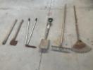 Thumbnail '1' of Assortment of Garden Hand Tools - Axe, Rakes Etc