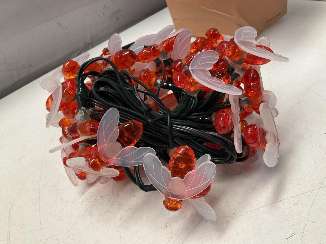 Photo '4' of 5x Outdoor Solar Powered Bee String Lights *New*