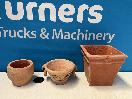 Thumbnail '1' of 3x Terracotta Coloured Pots