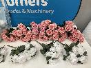 Thumbnail '6' of Artificial Pink and White Coloured Roses in an Organiser on Wheels
