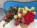 Thumbnail '3' of Assortment of Various Artificial Flowers in a Basket