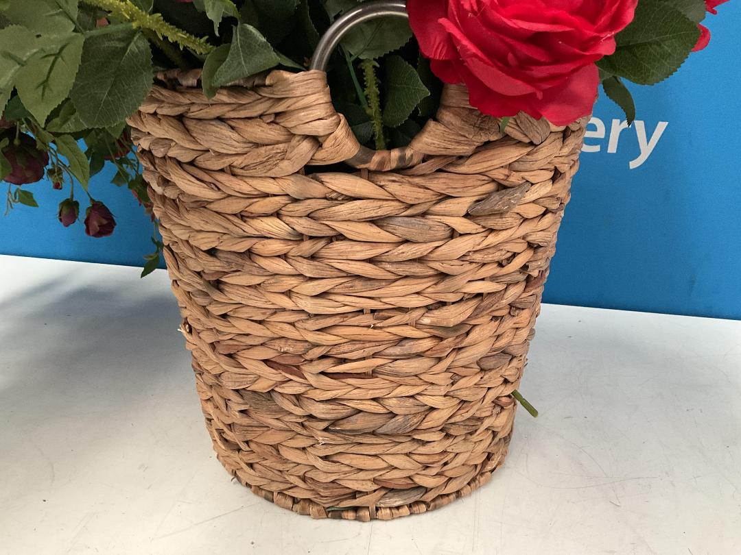 Photo '2' of Assortment of Various Artificial Flowers in a Basket