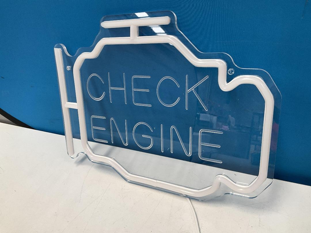 Photo '4' of “Check Engine” LED Neon Sign - *New*