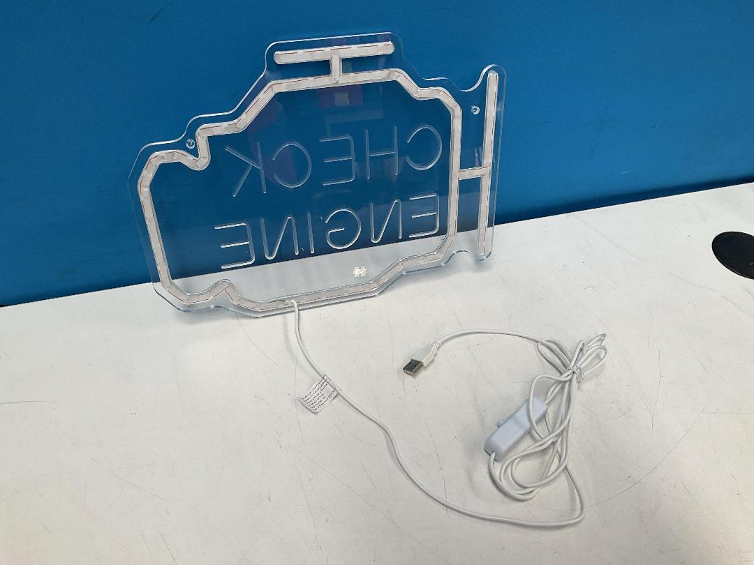 Photo '8' of “Check Engine” LED Neon Sign - *New*