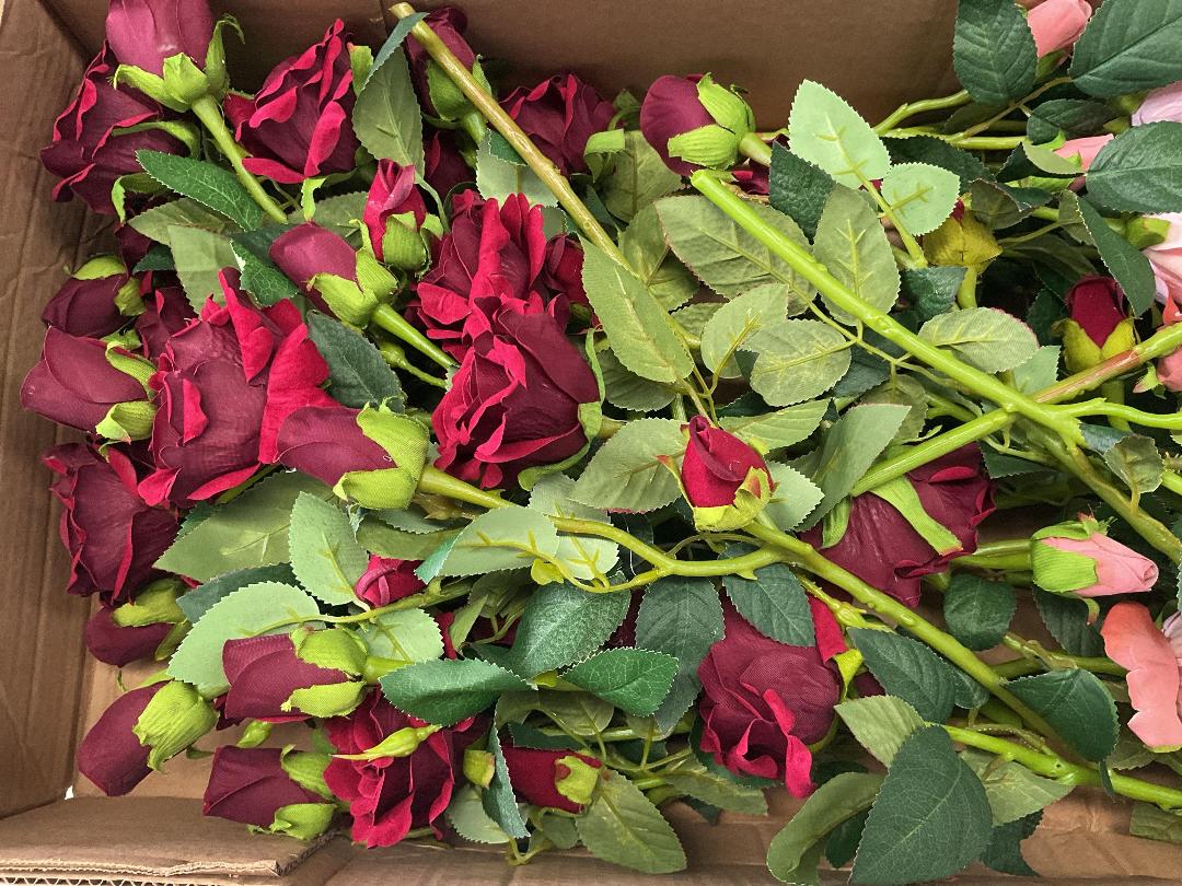 Photo '5' of High Quality Artificial Flowers - Rose ( Burgundy , Blush & Pink ) *NEW*