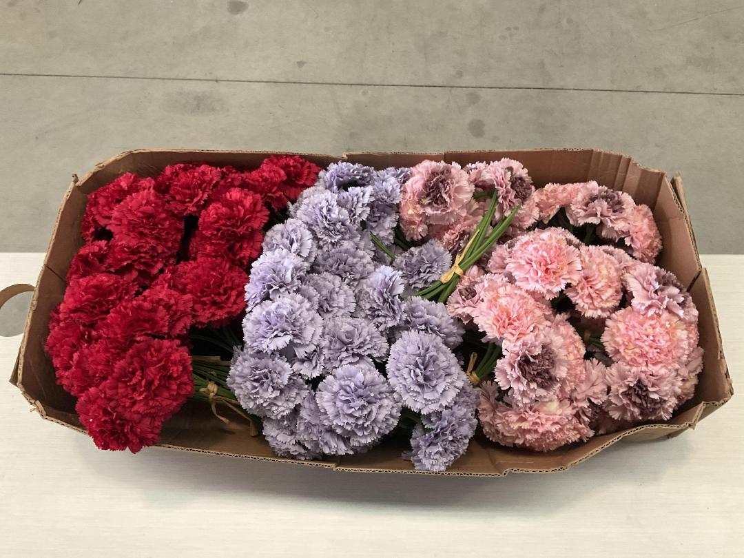 Photo '4' of High Quality Artificial Flowers - Carnation (Red Pink Purple) *NEW*