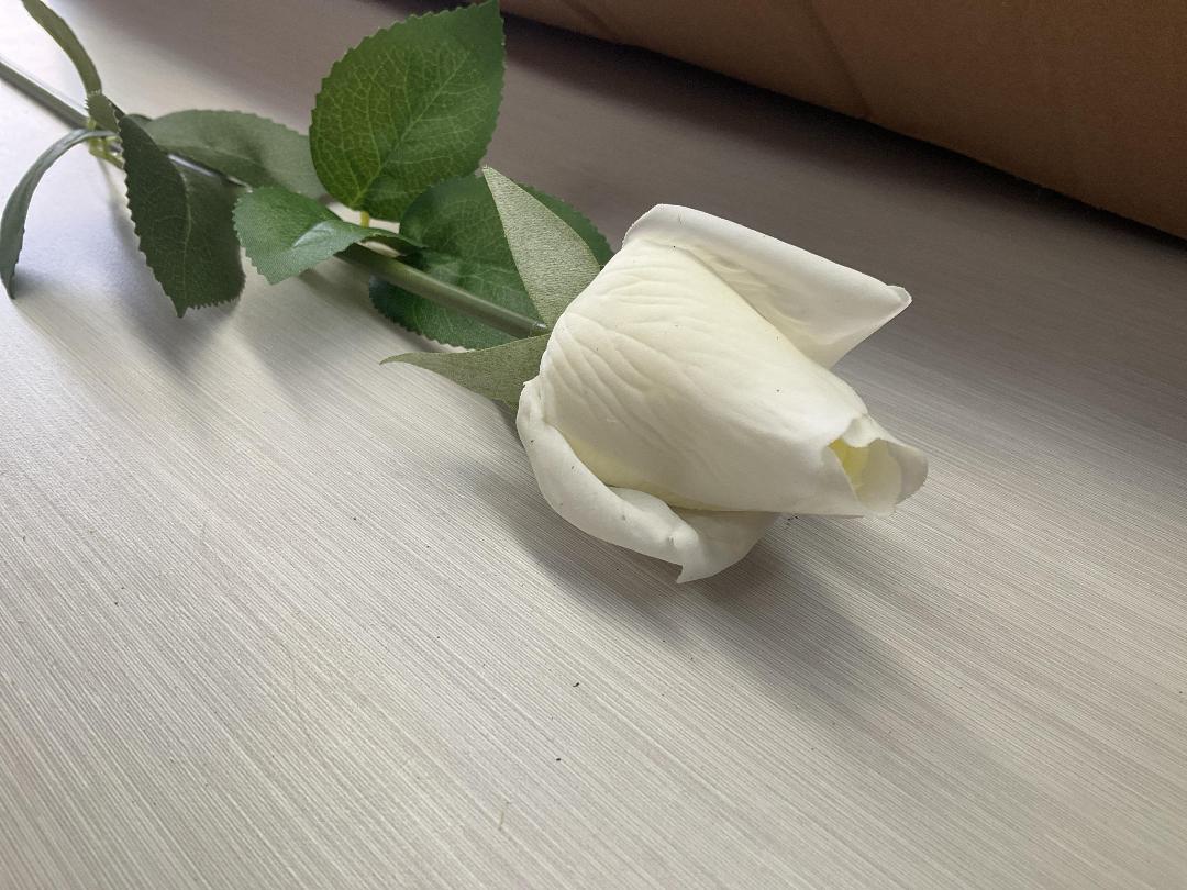 Photo '2' of High Quality Artificial Flowers - Real Touch Rose (White) *NEW*