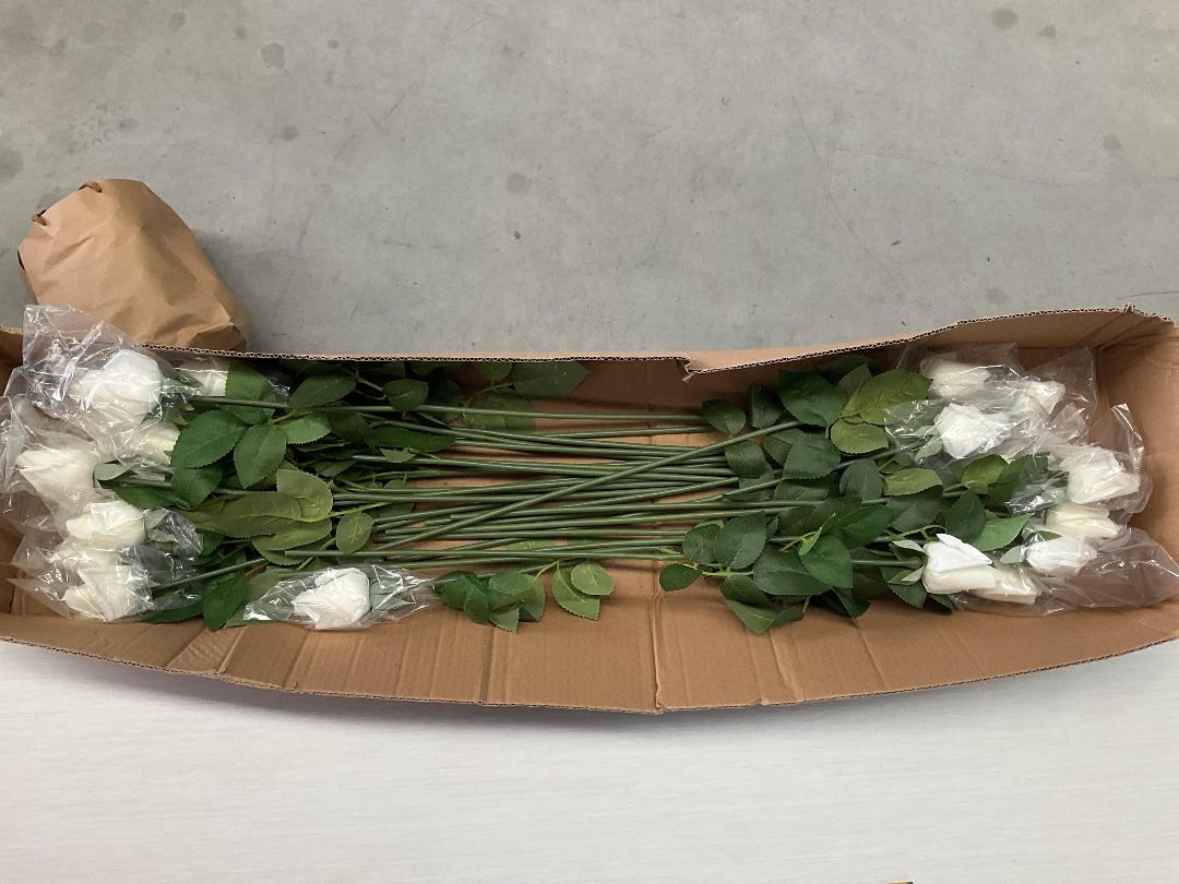 Photo '4' of High Quality Artificial Flowers - Real Touch Rose (White) *NEW*