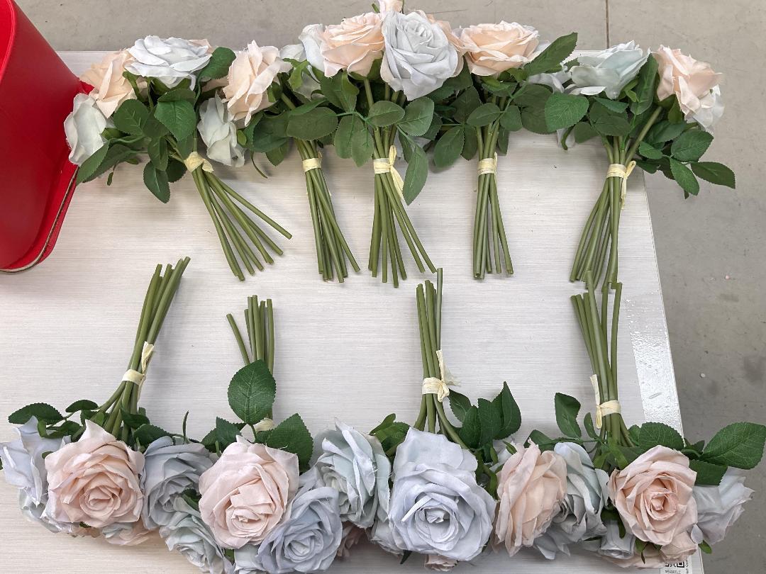 Photo '4' of High Quality Artificial Flowers - Rose Bouquet (Dusty Colours) *NEW*