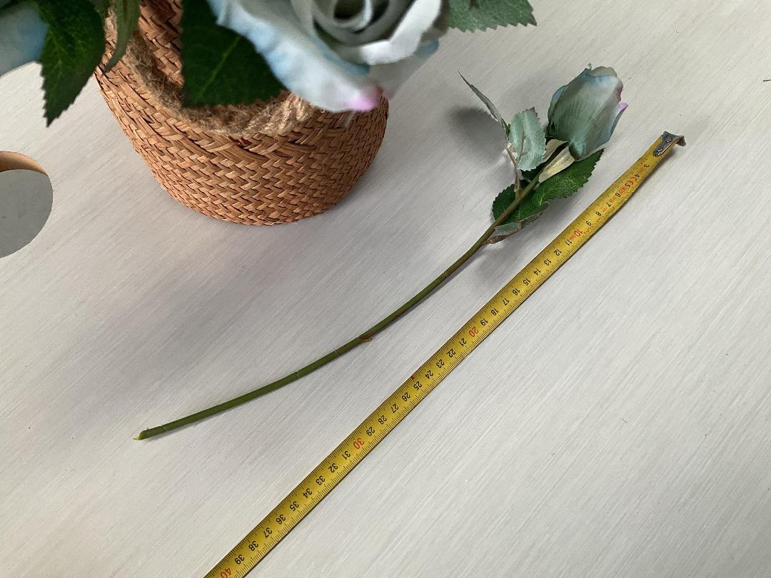 Photo '3' of High Quality Artificial Flowers - Rose Stem (Dusty Blue) *NEW*