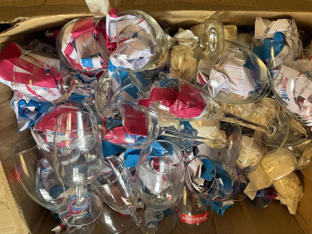 Photo '3' of Large box of Miscellaneous Wine Glasses