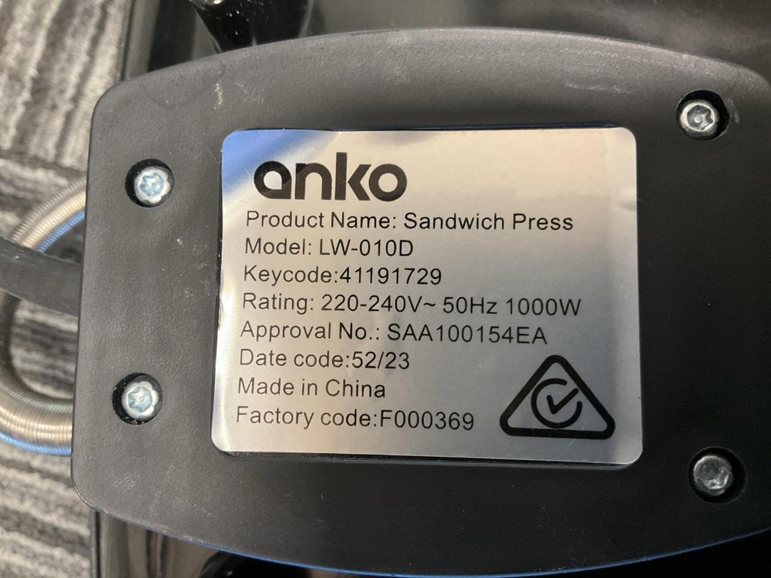 Great Deal On Anko Sandwich Press 25394126 Turners Commercial
