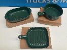 Thumbnail '2' of Ceramic Serving Dishes / Bakeware Set - Forrest Green (3pce) *NEW*