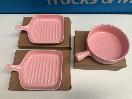 Thumbnail '2' of Ceramic Serving Dishes / Bakeware Set - Pink (3pce) *NEW*