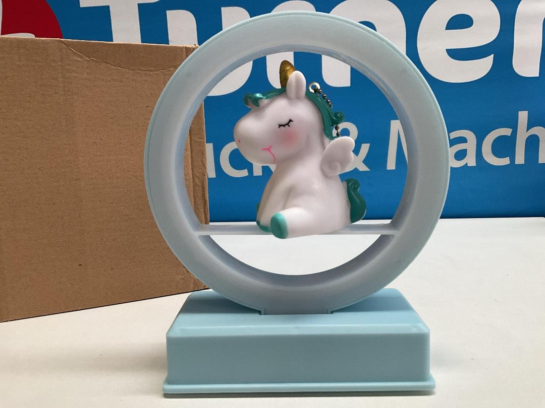 Photo '2' of LED Night Light Music Box w. Squeaking Unicorn - Blue *NEW* Photo '2' of LED Night Light Music Box w. Squeaking Unicorn - Blue *NEW*