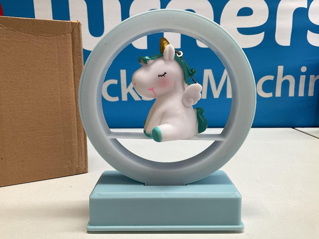 Photo '2' of LED Night Light Music Box w. Squeaking Unicorn - Blue *NEW*