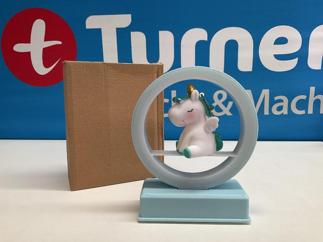 Photo '2' of LED Night Light Music Box w. Squeaking Unicorn - Blue *NEW* Photo '2' of LED Night Light Music Box w. Squeaking Unicorn - Blue *NEW*
