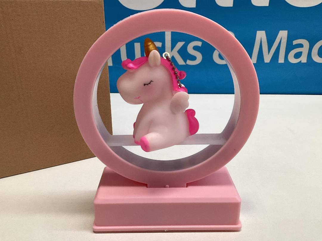 Photo '2' of LED Night Light Music Box w. Squeaking Unicorn - Pink *NEW* Photo '2' of LED Night Light Music Box w. Squeaking Unicorn - Pink *NEW*