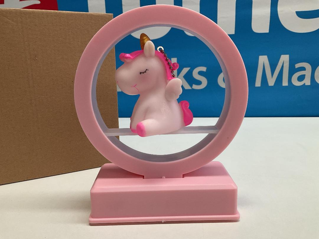Photo '2' of LED Night Light Music Box w. Squeaking Unicorn - Pink *NEW* Photo '2' of LED Night Light Music Box w. Squeaking Unicorn - Pink *NEW*