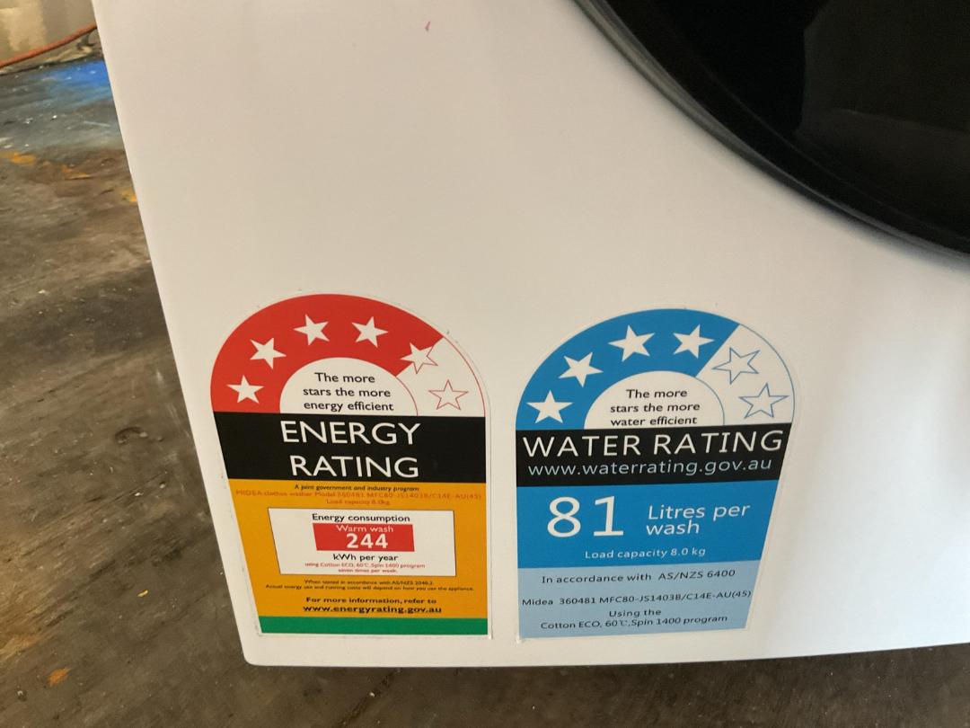 Great Deal On Midea 8kg Front Loader Washing Machine 25036727