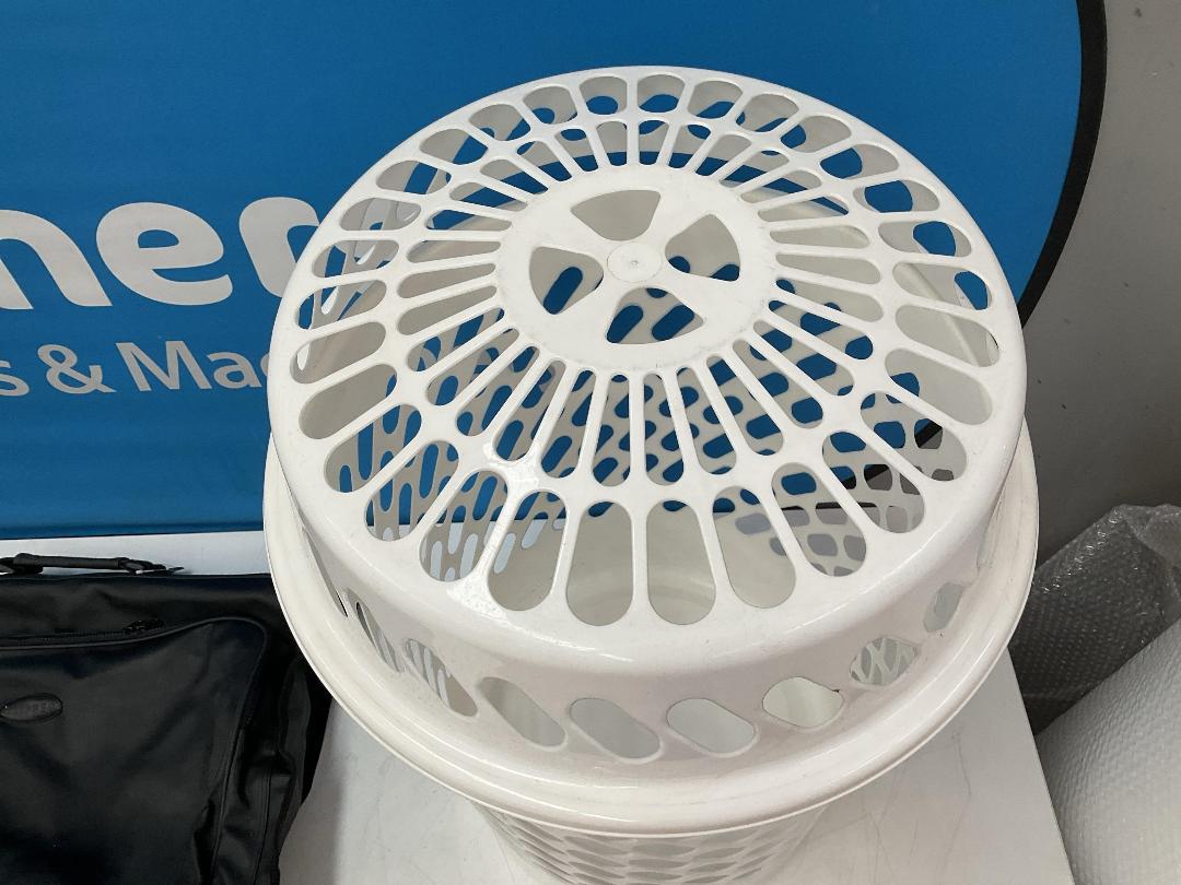 Photo '3' of White Coloured Laundry Basket and 2x Suit Bags or Similar