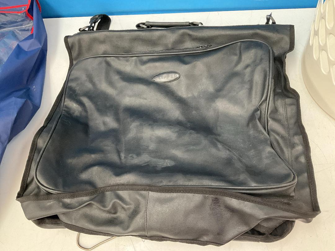 Photo '6' of White Coloured Laundry Basket and 2x Suit Bags or Similar