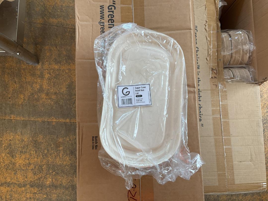 Photo '4' of Sugar Cane Food Box Lids (850ml container) Photo '4' of Sugar Cane Food Box Lids (850ml container)
