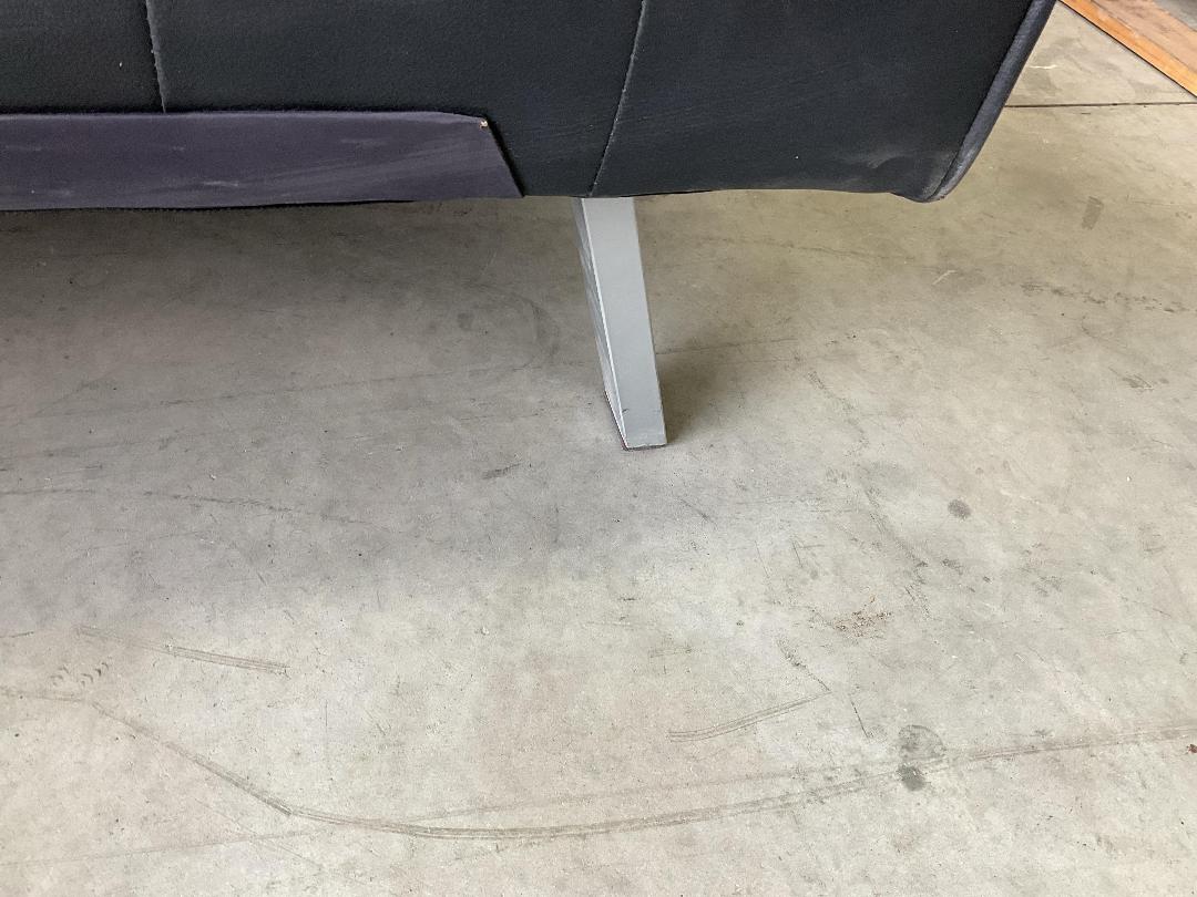 Photo '3' of PU Leather or Similar Black Coloured Futon Sofa Couch