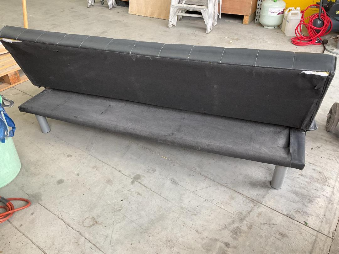 Photo '10' of PU Leather or Similar Black Coloured Futon Sofa Couch
