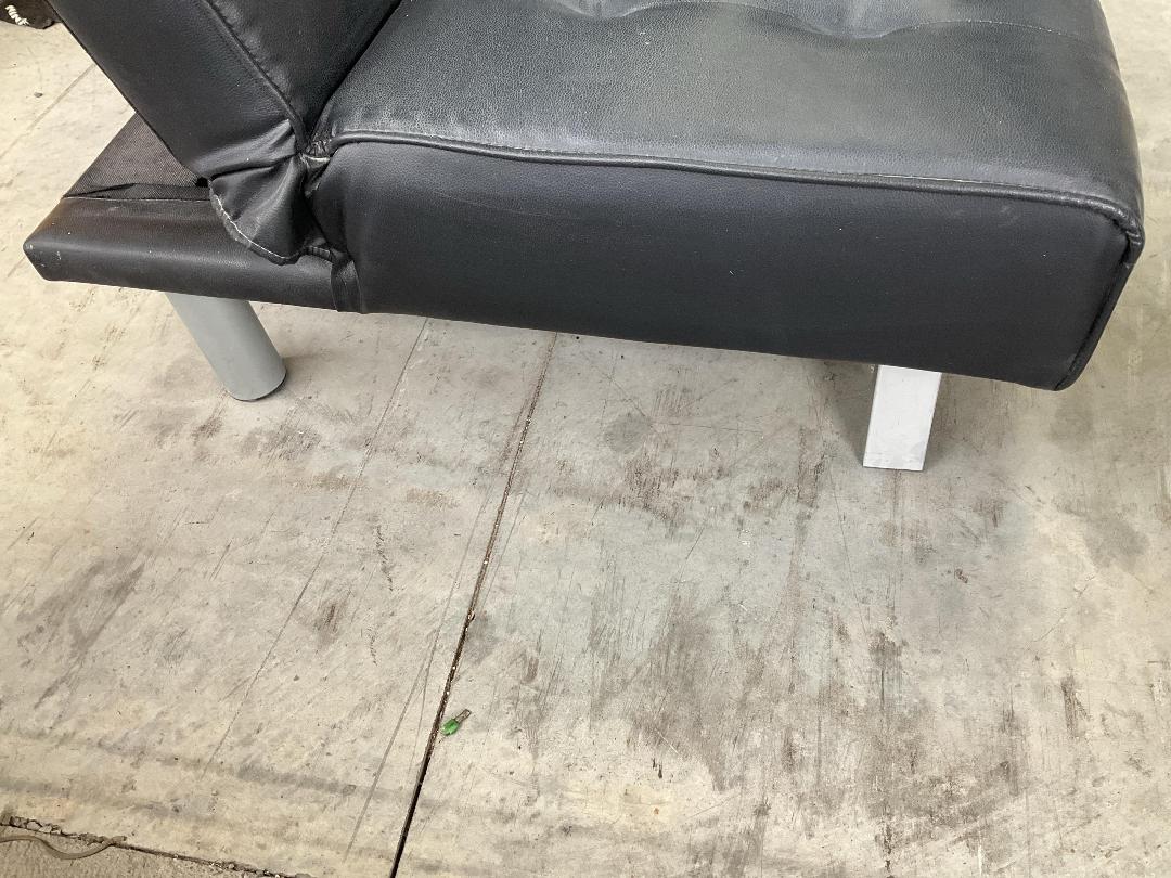 Photo '9' of PU Leather or Similar Black Coloured Futon Sofa Couch