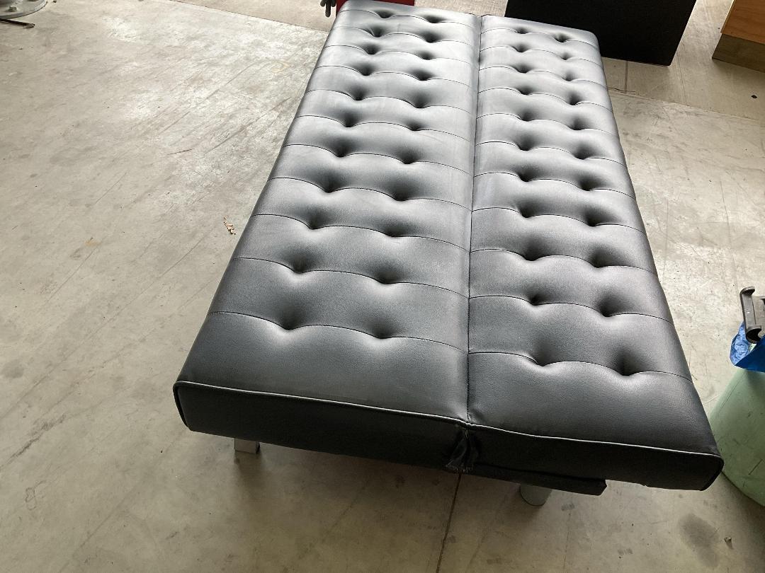Photo '20' of PU Leather or Similar Black Coloured Futon Sofa Couch