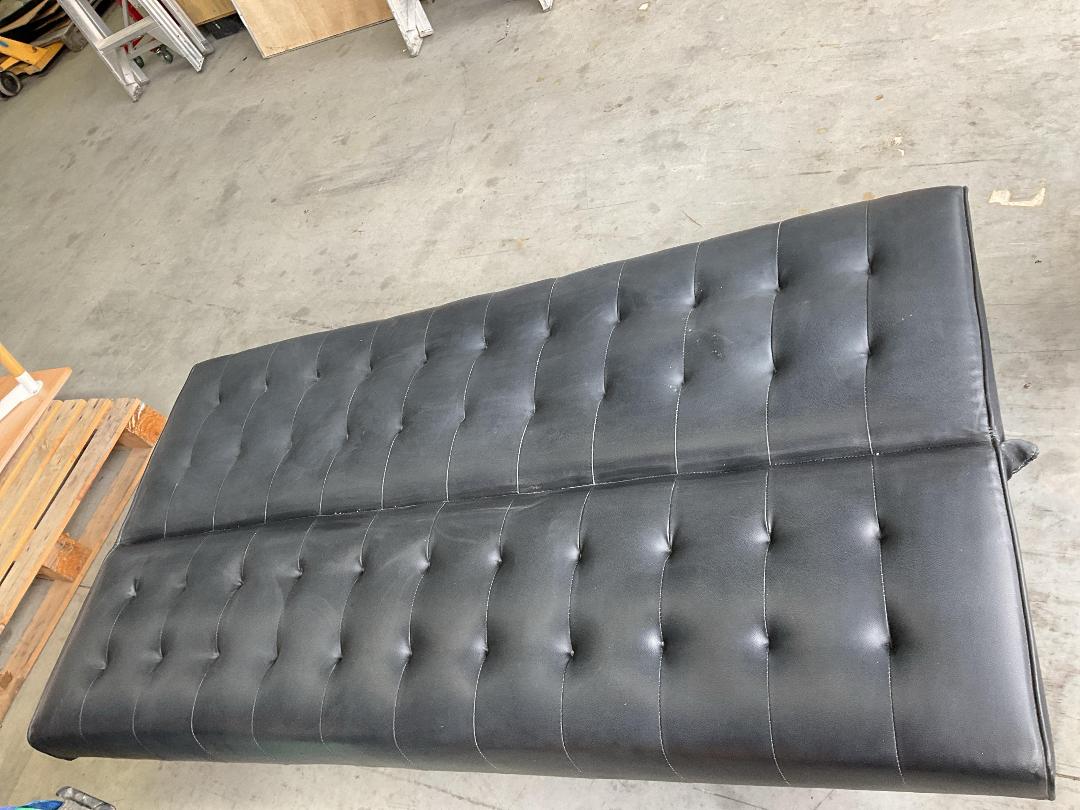 Photo '22' of PU Leather or Similar Black Coloured Futon Sofa Couch