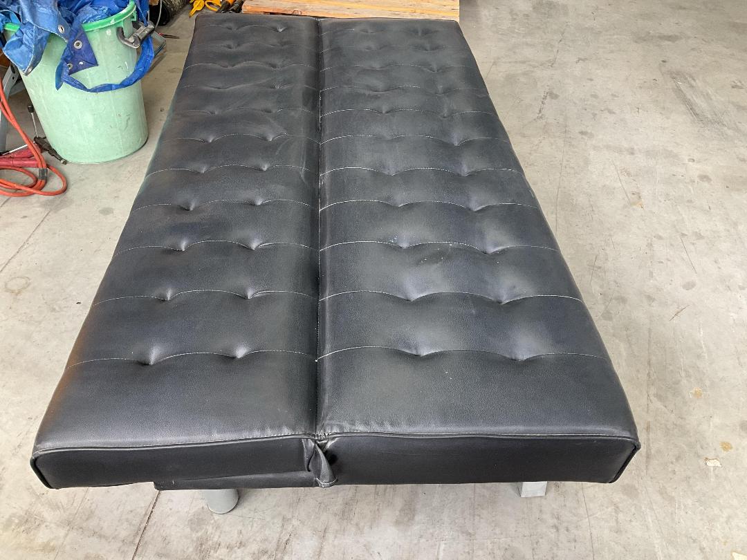 Photo '21' of PU Leather or Similar Black Coloured Futon Sofa Couch