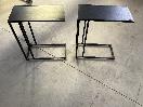 Thumbnail '1' of 2x Metal-Like/Wooden-Like Black Coloured Side Tables