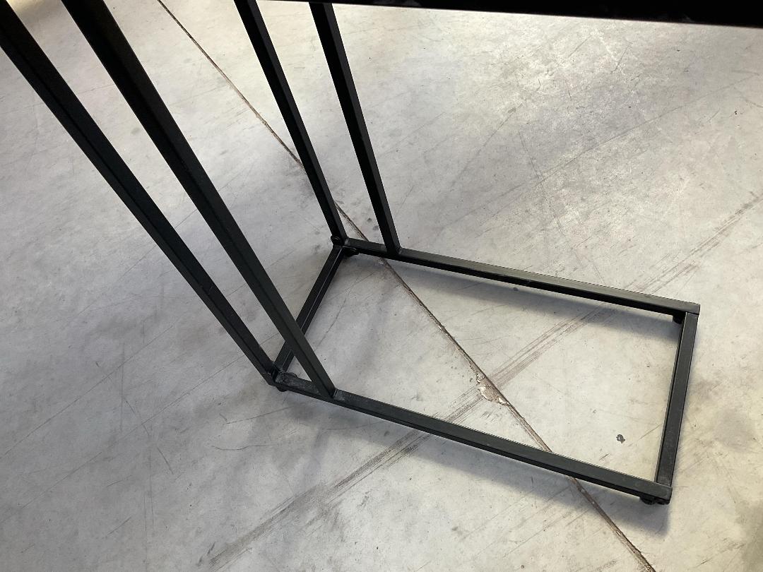 Photo '12' of 2x Metal-Like/Wooden-Like Black Coloured Side Tables