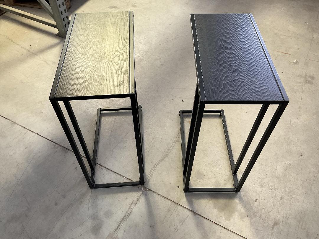 Photo '16' of 2x Metal-Like/Wooden-Like Black Coloured Side Tables