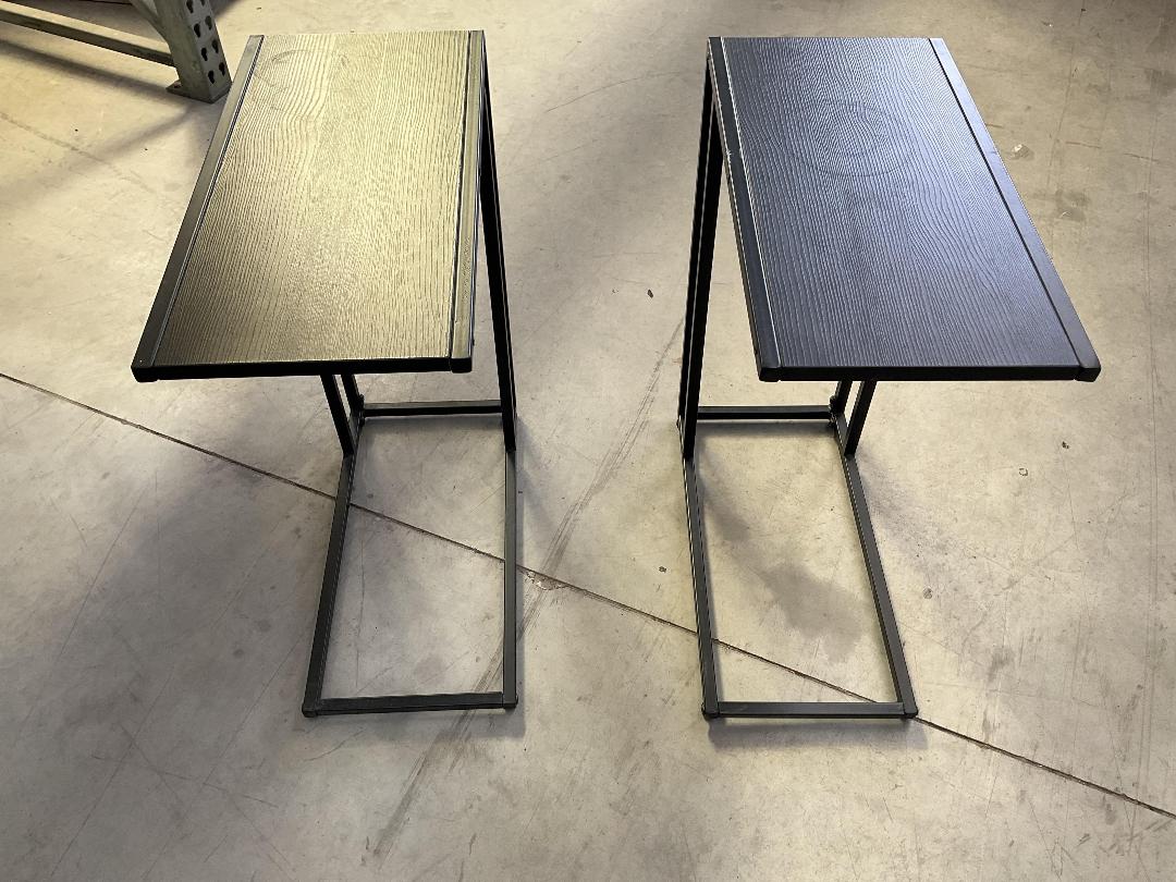 Photo '14' of 2x Metal-Like/Wooden-Like Black Coloured Side Tables