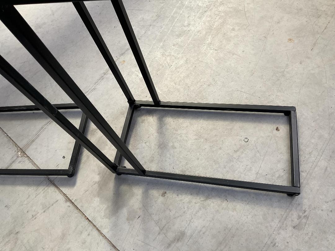 Photo '13' of 2x Metal-Like/Wooden-Like Black Coloured Side Tables