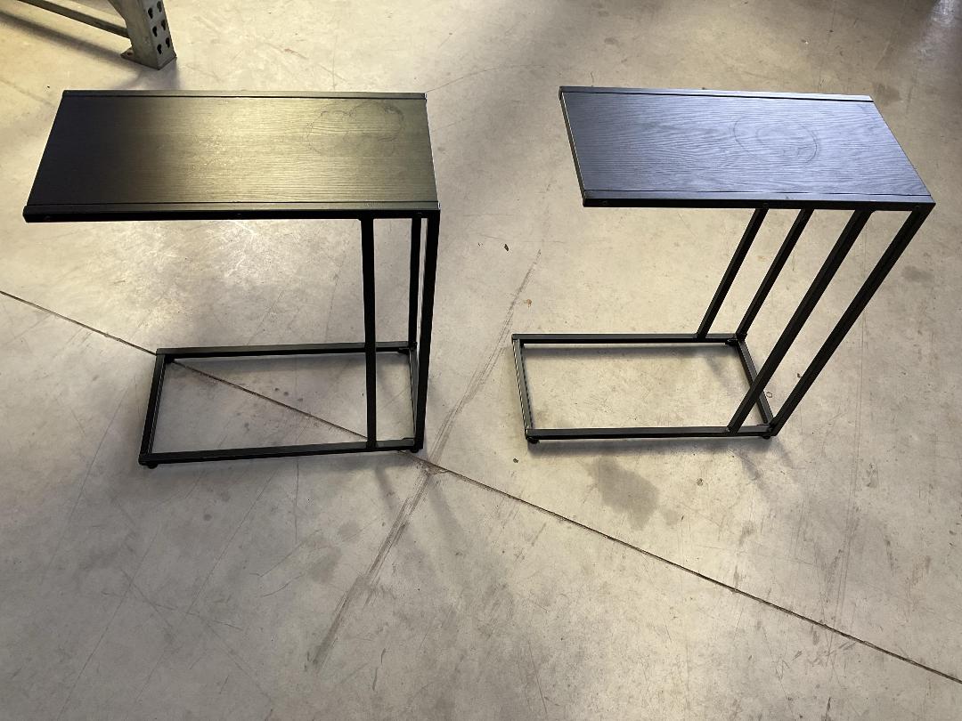 Photo '15' of 2x Metal-Like/Wooden-Like Black Coloured Side Tables