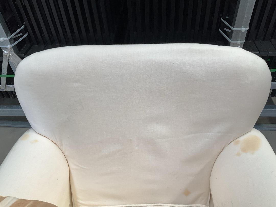 Photo '5' of White Coloured Armchair on Wheels Photo '5' of White Coloured Armchair on Wheels