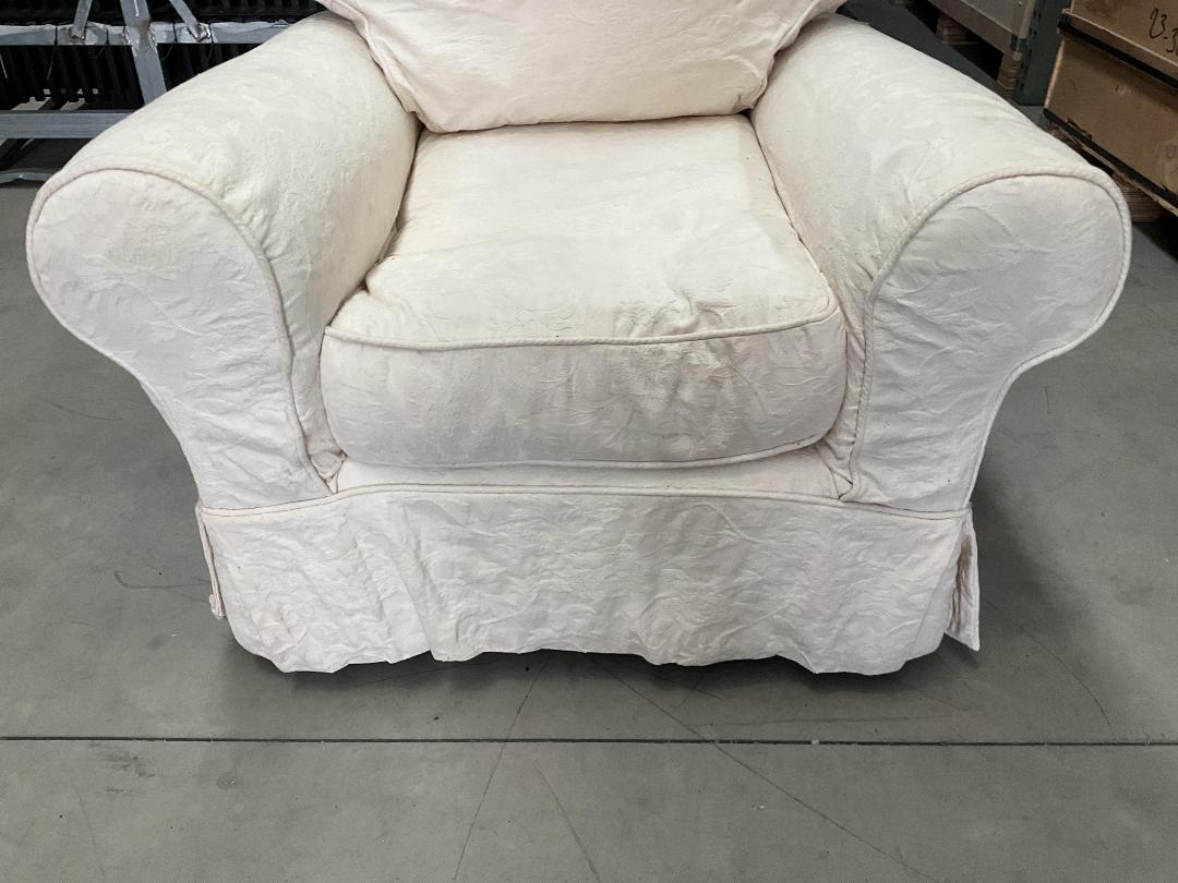 Photo '2' of White Coloured Armchair on Wheels Photo '2' of White Coloured Armchair on Wheels