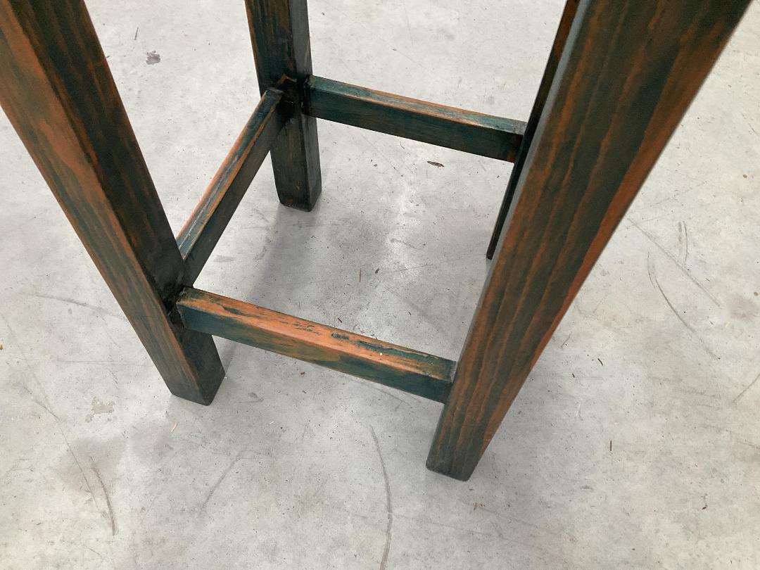 Photo '8' of Green Coloured Wooden-Like Stool