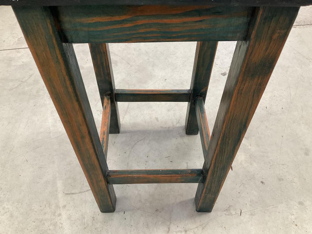 Photo '10' of Green Coloured Wooden-Like Stool