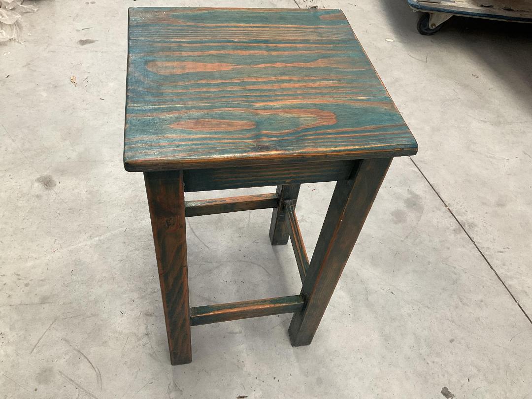 Photo '11' of Green Coloured Wooden-Like Stool