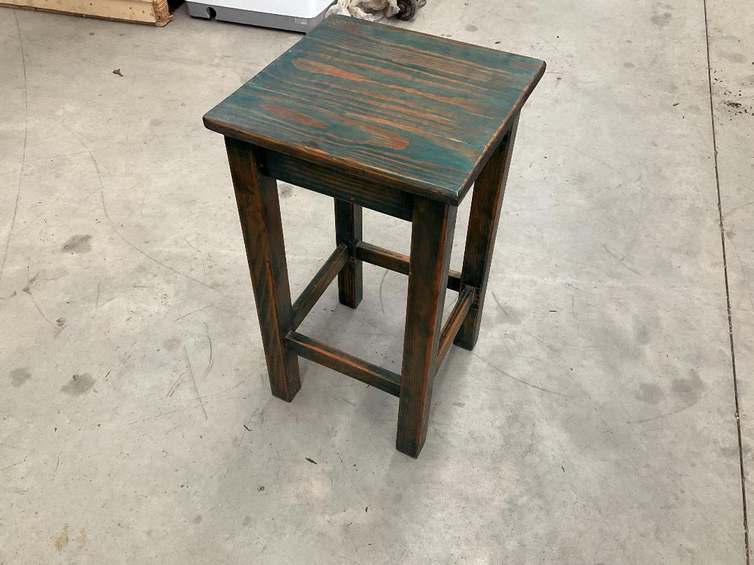 Photo '13' of Green Coloured Wooden-Like Stool