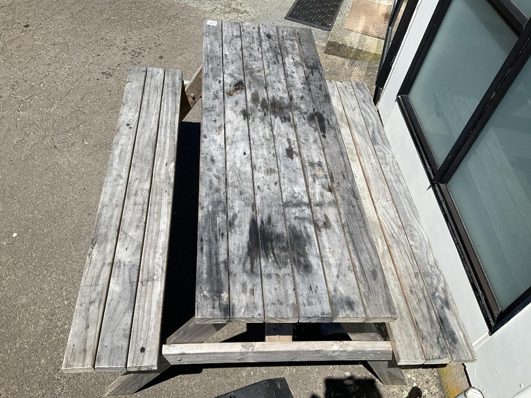 Photo '3' of Timber picnic table
