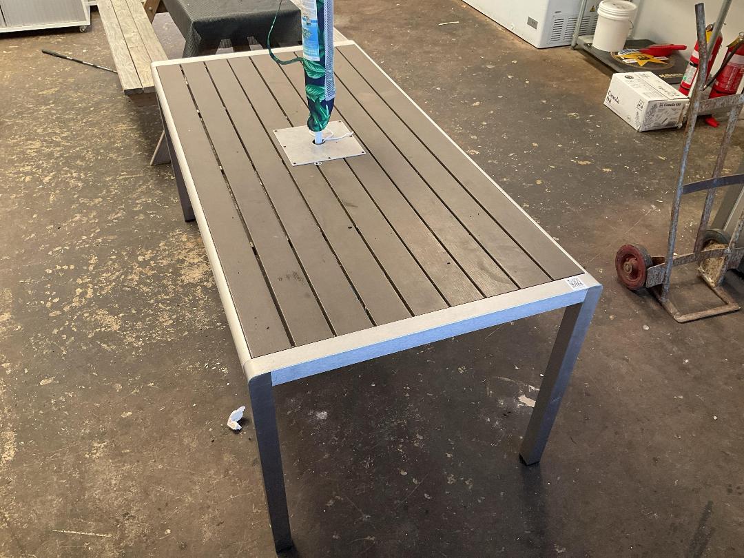 Photo '2' of Steel and wood outdoor table